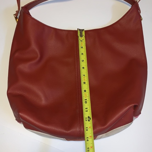 Dear Drew by Drew Barrymore Large Boho Argyle Patchwork Leather and Suede Purse - Picture 9 of 9